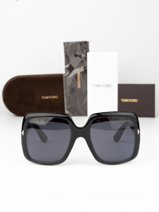 Tom Ford AURORA Women Sunglasses Black Smoke Square FT1194 01A NEW AUTHENTIC main image 8